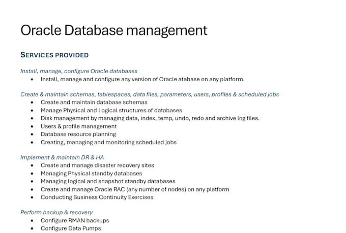 manage your oracle databases for 24 by 7 availability